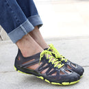 Outdoor Fishing Men Hole Lace Up Sandals Beach Slipper Shoes