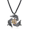 Unisex Fidget Spinner Dragon Necklace Pendant Necklace for Men Women
