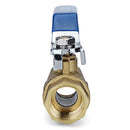 TMOK TK201 1/2" 3/4" 1" Female Brass Two Piece Full Port Thread Ball Valves with Vinyl Handle