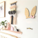 Wooden Wall Stickers Decor Ornaments Bunny Rabbit Ear Children Birthday Gif