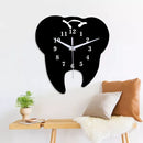 Emoyo ECY056 Tooth Shape Wall Clock Quartz Wall Clock 3D Wall Clock For Home Office Decorations