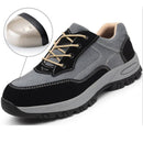 TENGOO Men's Safety Shoes Work Shoes Waterproof Non-Slip Steel Toe Running Hiking Sneakers