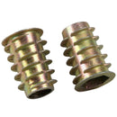100Pcs Iron Galvanized Insert Wood Nut Hex Drive Head Furniture Nut Fitting