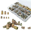 100Pcs Iron Galvanized Insert Wood Nut Hex Drive Head Furniture Nut Fitting