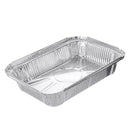 50PCS Aluminum Foil Trays BBQ Disposable BBQ Mat Food Container Baking Pan With Lids