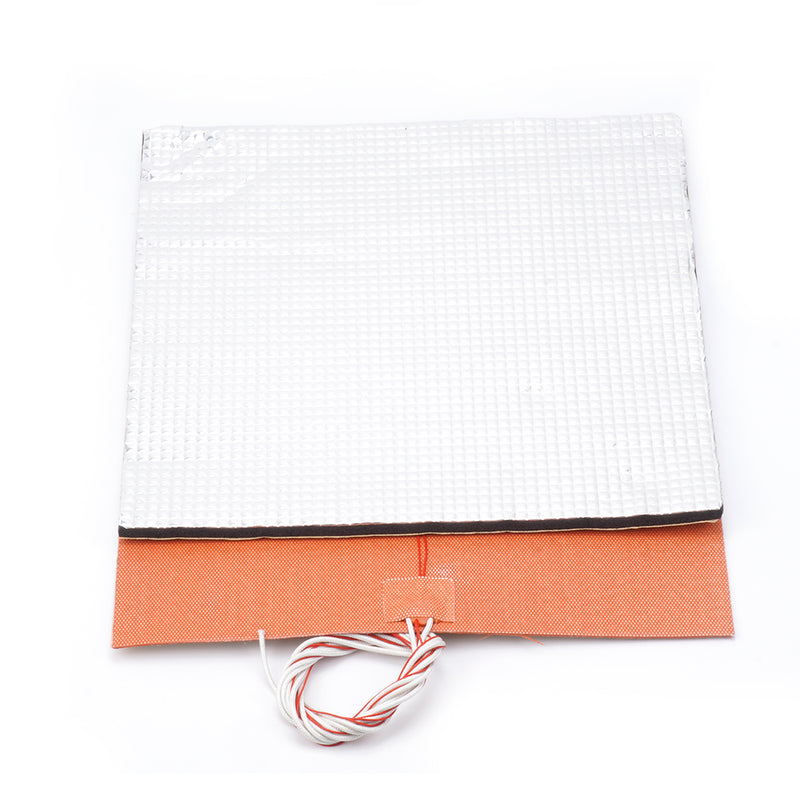 220V 750W 300*300mm Silicone Heated Bed Heating Pad + Heat Insulation Cotton Kit