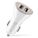 OLAF 2.4A Dual USB Quick Charger QC 3.0 USB Car Charger For iPhone 8 Samsung S9