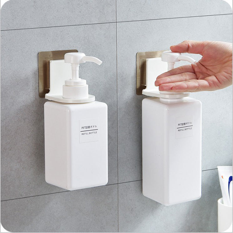 Non-Perforated Wall Body Wash Bottle Holder Suction Wall Bathroom Shampoo Storage Rack Towel Holder