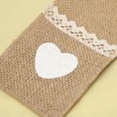30Pcs Jute Burlap Lace Cutlery Pouch Wedding Tableware Party Decoration SuppJ2Z3