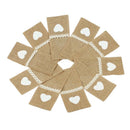 30Pcs Jute Burlap Lace Cutlery Pouch Wedding Tableware Party Decoration SuppJ2Z3
