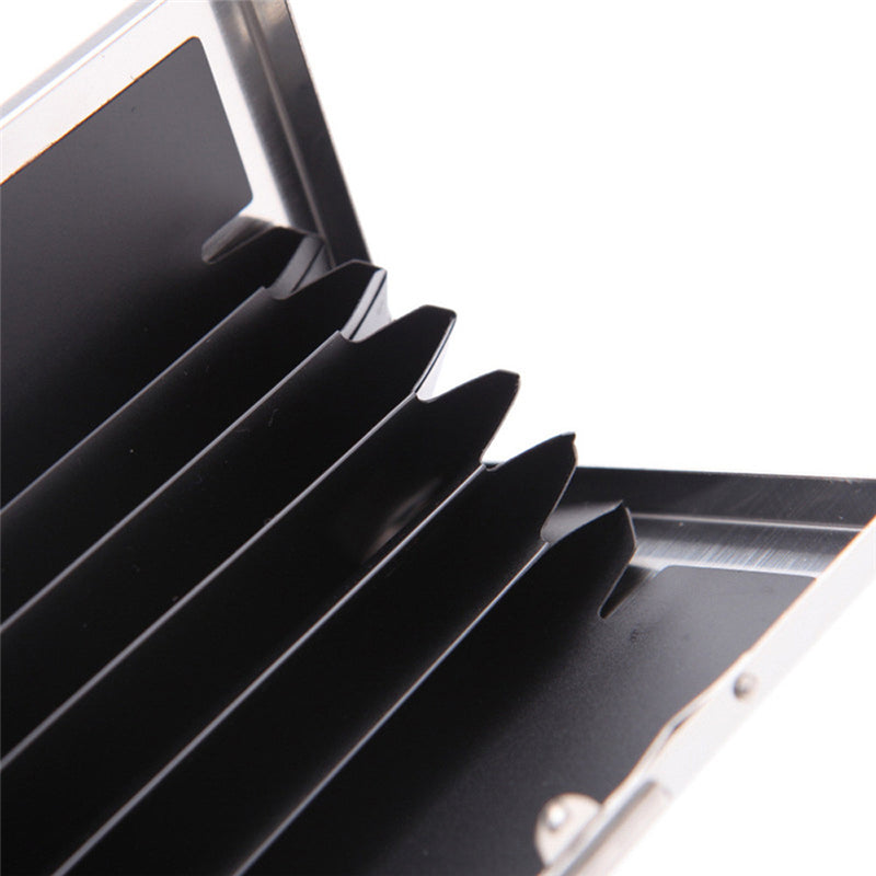 Metal Stainless Steel Black Titanium Business Card Holder Credit Card Cover ID Name Card Holder Case Storage Box