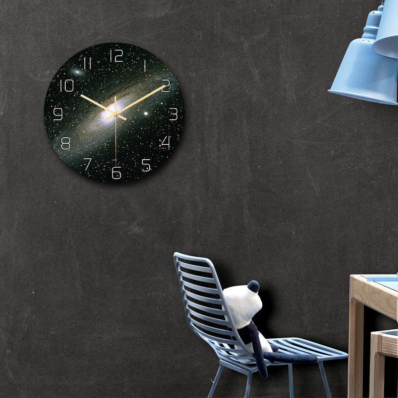 Loskii CC019 Creative Starry Pattern Wall Clock Mute Wall Clock Quartz Wall Clock For Home Office Decorations