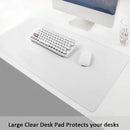 Clear Desk Pad, 35.5 inch X 17.7 inch Non-Slip Textured PVC Soft Desk Writi U1J9