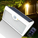 LED Solar Power PIR Motion Sensor Wall Light Outdoor Garden Lamp Remote Control Solar Light