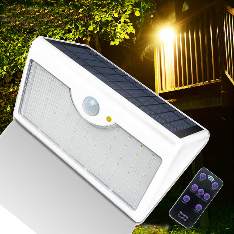 LED Solar Power PIR Motion Sensor Wall Light Outdoor Garden Lamp Remote Control Solar Light