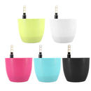 Automatic Irrigation Plant Flower Pots Round 0.3L Water Capacity 1.3L Soil Load Pot