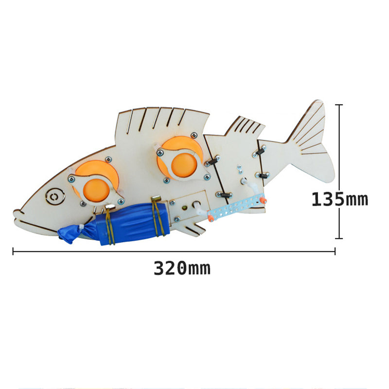 Electric Bionic Toys DIY Electric Mechanical Fish School Science Experiment A5Y1
