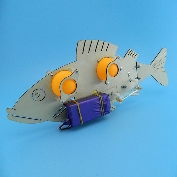 Electric Bionic Toys DIY Electric Mechanical Fish School Science Experiment A5Y1