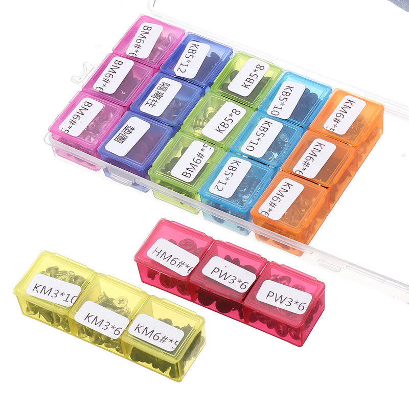 Suleve 700Pcs/Set M3/M5/M6 DIY Desktop Computer Repair Screw Assortment Mainboard Fan Cross Screws Hex Standoffs Spacers Kits w/ Storage Box