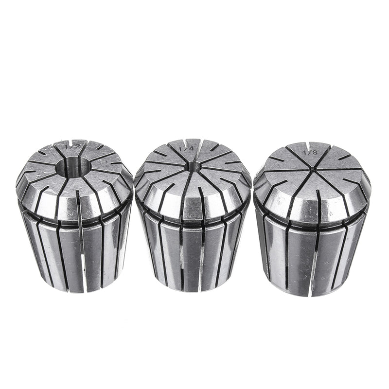 3pcs 1/8 1/4 1/2 Inch ER40 Spring Collet Chuck Set for CNC Engraving Milling Machine Lathe Tool