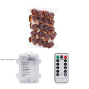 LED Acorn Light String 20 Acorn Light, 2M Light String, with Remote Control T6Y1