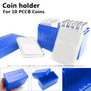 Square Plastic 10 Coin Capacity Holder Slab Storage Box Case Fit for PCCB N V1H3