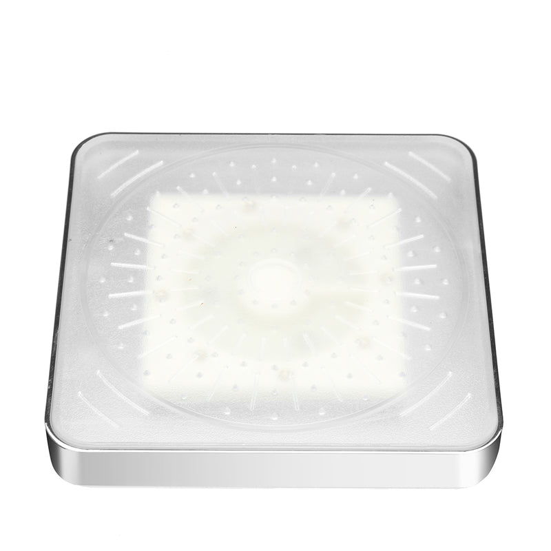 Automatic Square Shower Head Home Bathroom Rainfall Polished 7 Colors Auto Changing LED Light