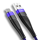 FLOVEME Hi-Tensile Micro USB Cable Braided Charging Data Cable 1M For S7 S6 Xiaomi Redmi Note 5