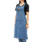Unisex Adjustable Denim Canvas Chef Denim Bib Aprons with Convenient Pockets BBQ