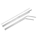 Stainless Steel Metal Drinking Straw Reusable Bar Cocktail Stirrer Eco Friendly Straws Set With Brush