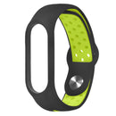 Bakeey Silicone Pore Dual Color Stainless Steel Buckle Replacement Watch Band for Xiaomi Mi Band 4&3 Smart Watch