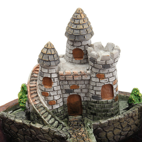 Sky Garden Potted Micro Landscape Meat Plant Pots Castle Resin Decoration