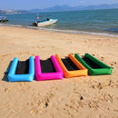 Inflatable Floating Lounger Portable Water Float Bed Swimming Pool Sea Inflating Recliner