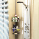 3 Tier Telescopic Toiletries Storage Corner Bath Shelf Rack for Bathroom