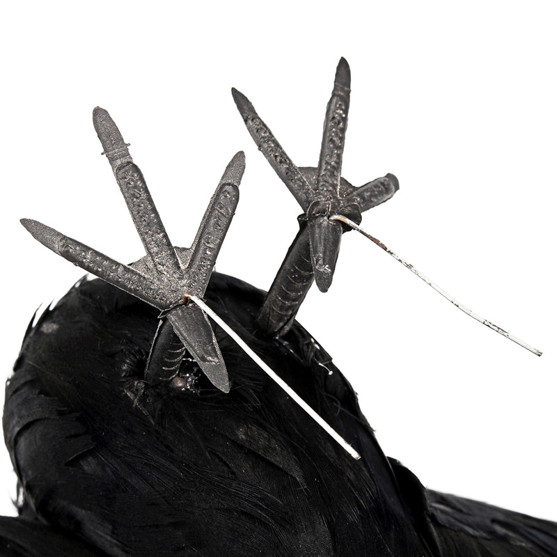 Realistic Looking Halloween Decorations Birds Black Feathered Detachable Crow