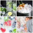 Godmorn 2 Packs of 74 Cubes Hexagon Silicone Ice Cube Mould Ice Mold with Lid for Baby Food And Bar