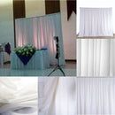 White Sheer Silk Drapes Panels Hanging Curtains Backdrop Home Wedding Party Decor