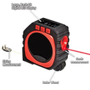 Drillpro 3 In 1 Digital LED Measuring Tape String Sonic Roller Mode Laser Measure Tool Woodworking