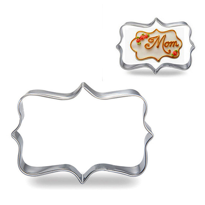 4pcs Blessing Wedding Frame Cookie Cutters 3D Biscuit Sugarcraft Kitchen Mould Baking Pastry Tools