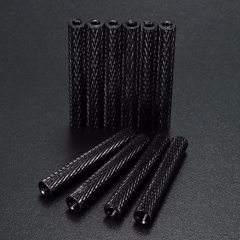 Suleve M3AS7 10Pcs M3 30mm Knurled Standoff Bolt Aluminum Alloy 6061 Anodized Spacer Multicolor