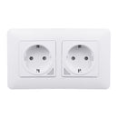 Dual DE EU WiFi Smart Light Wall Switch Socket Outlet Smart Life Tuya Wireless Remote Control Work with Alexa Google Home