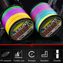 8 Strands Braided Fishing Line 500m Multi Color Super Strong Multifilament PE Braid Line 10LB 20LB 30LB 40LB 100LB 200LB