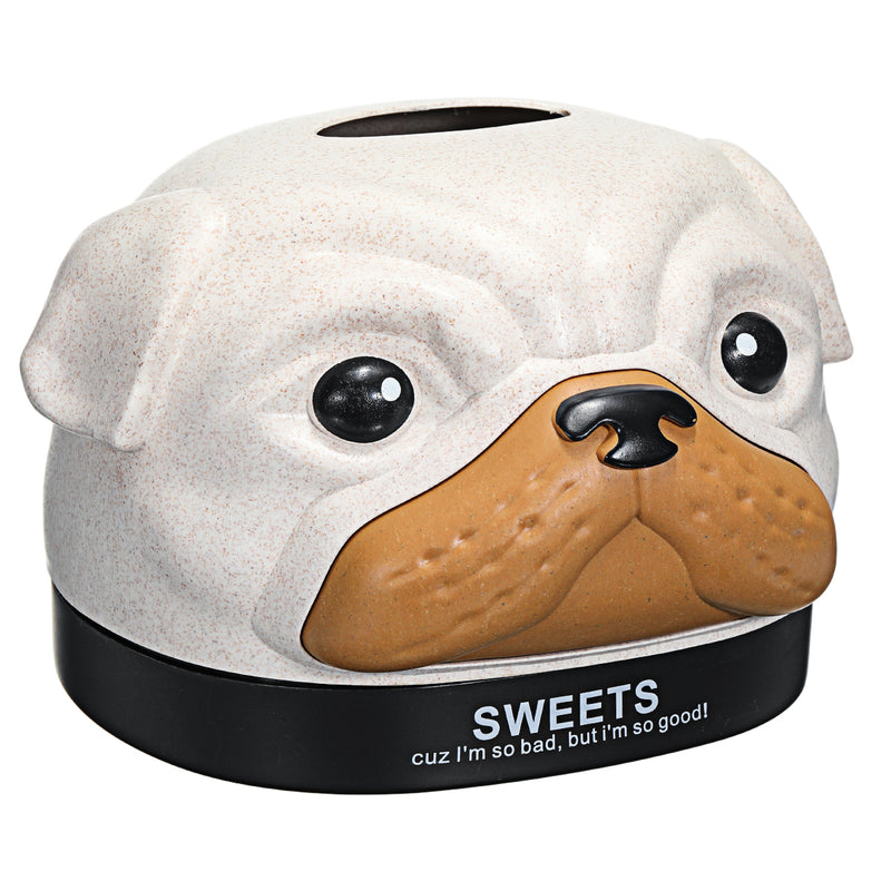 Tissue Box Dispenser Dog Cover Paper Storage Holder Napkin Organizer Home Case