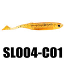 SeaKnight SL004 4pcs/bag 6g 100mm/3.9in T-Tail Soft Fishing Lure Bass Fishing Carp Bait