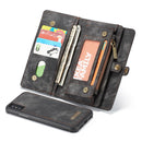 Caseme Magnetic Detachable Zipper Wallet Cash Pocket Card Slots Protective Case For iPhone XS Max