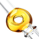 5inch Amber Ring Herb Pipe Glass Tube Filter Tool Holder Glassware Gift