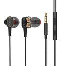 BlitzWolf BW-ES4 Dual Dynamic Drivers Graphene Earphone 3.5mm Wired Control In-ear Earbuds Magnetic Headphone with Mic