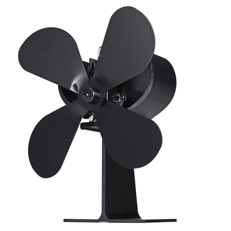 4 Blades Heat Powered Stove Fan For Ultra Quiet Log Wood Burner Fireplace Home Eco Fan