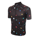 Mens Sports Riding Cycling Jersey Quick Dry Bicycle Short Sleeve Breathable Sportswear Polyester