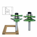 2Pcs 8mm Shank Tenon Router Bit Cabinet Door Panel Milling Woodworking Cutter